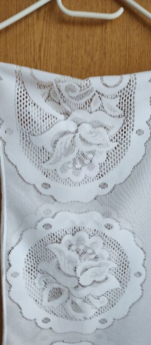 Szalik biały koronkowy 194x31 cm