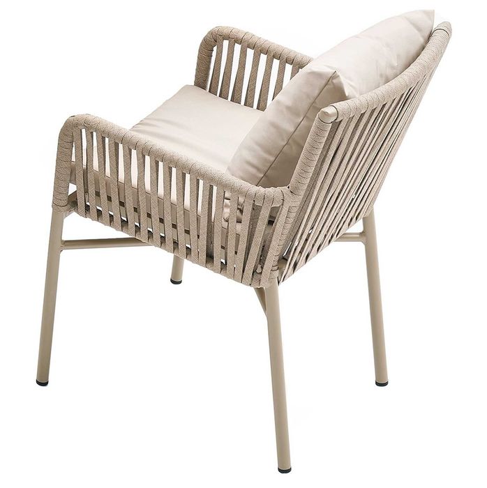 Meble Ogrodowe w Kolorze Beżowym Stół 180-240 Rozkładany Max 180/240 cm + 8 krzeseł