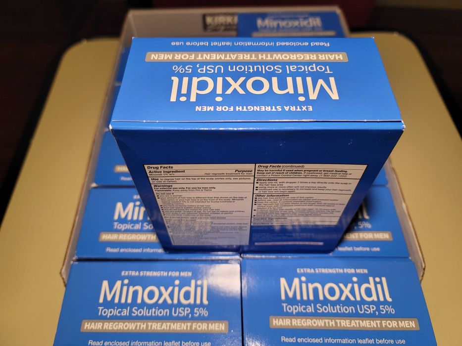 KIRKLAND MINOXIDIL 6 MESES 5% Líquido tópico crescimento cabelo