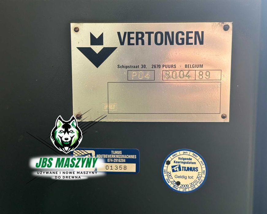 Czopiarka Vertongen P04 | Profesjonalna | frezarka | czopiarka