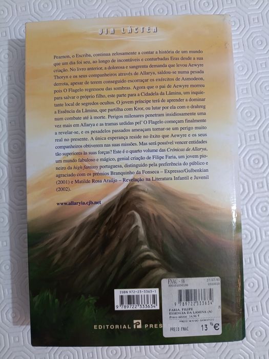 Crónicas de Allaryia - A Essência da Lâmina, 4° volume da coleção