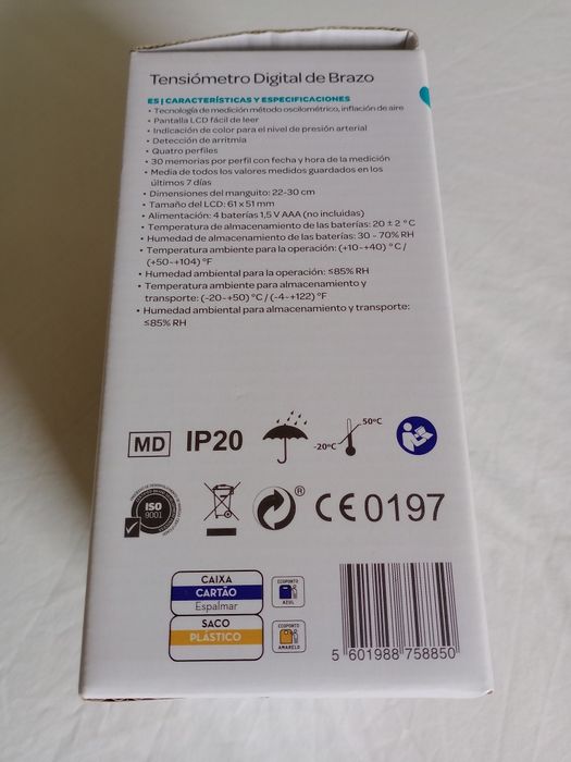 Medidor Tensão Arterial Braço - Novo Praticamente nunca utilizado.

1 un