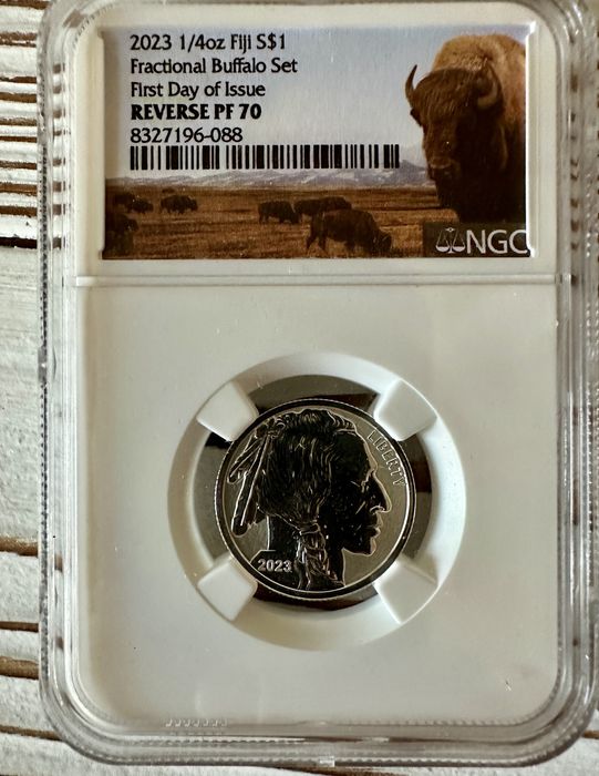 Монета набор 2023 Американский бизон ( Буффало ) NGC PF70 Сербро