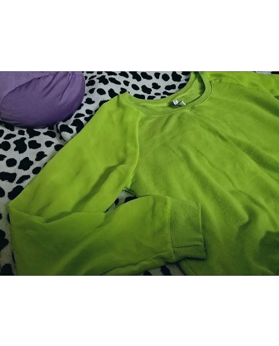 bluza , łączone materiały , tiulowe rękawy /  NEW YORKER  / rozm. s