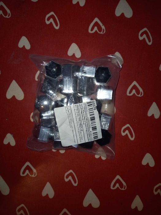 Защитные колпачки для гаек колес автомобиля ХРОМ 21 мм, 20 шт.