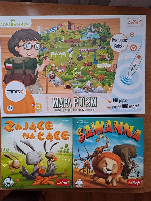 Gra planszowa Mapa Polski gra dźwiękowa 4 szt