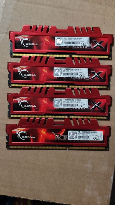 Pamięć RAM G.SKILL RipjawsX DDR3 16GB (4x4GB) 1600MHz CL9 Red
