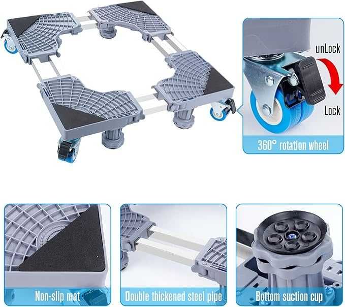 Podstawa do Pralki z Regulowanymi Kółkami - ilauke