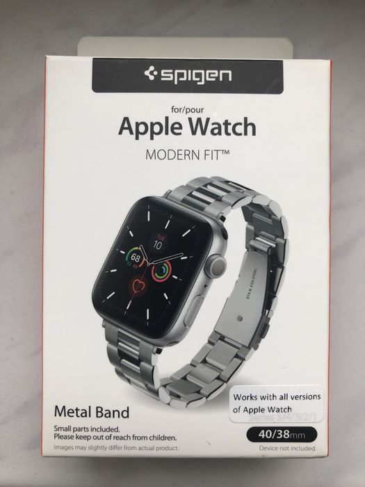 srebrna bransoleta SPIGEN MODERN FIT BAND APPLE WATCH 4/5/6/7, 38/40mm