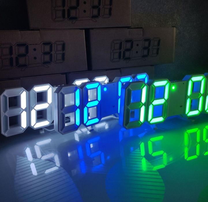 Электронные 3d Led часы с будильником и термометром Ly 1089 часи