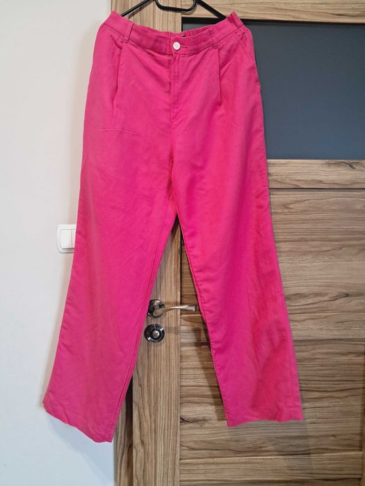 Spodnie damskie lniane Lindex, len, wiskoza, r. 38, M