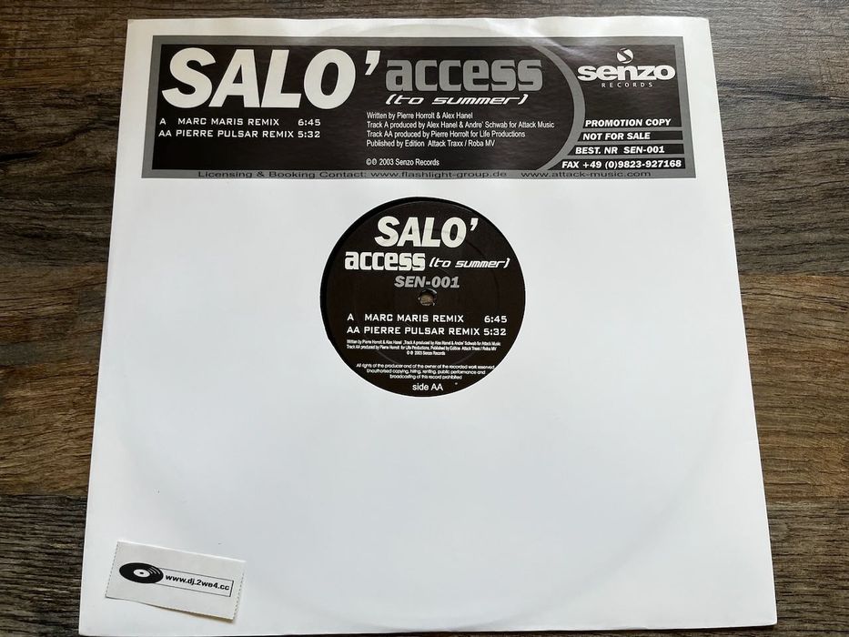 Salo - Access (To Summer) VG-/VG Trance