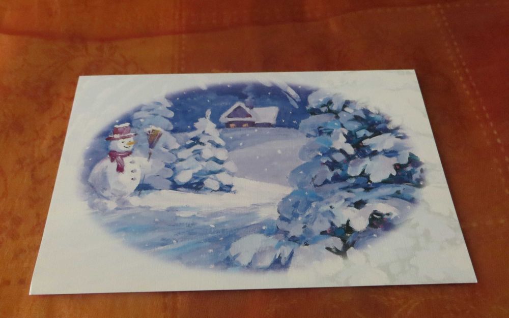 Coleção 5 Postais pintados com a Boca - Novos - Medida: 18X13 cm