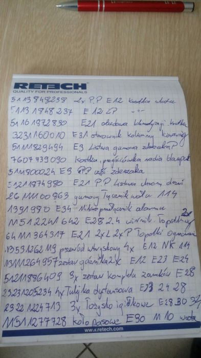 Nowe części bmw 2002 e21 e12 e30 e34 e32 e3 e9 rarytas