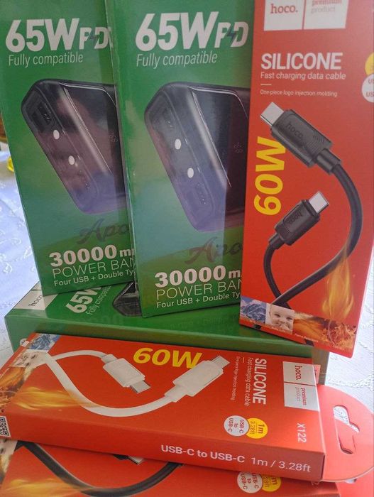 Павербанк HOCO DB81 Apollo 65W 30000 mah+кабель HOCO 60W /у комплекті/