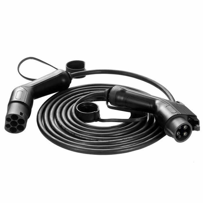 Cabo Carregamento Mennekes Tipo 1 ou Tipo 2 de 32A- Carros Elétricos/H