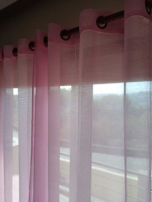 Conjunto de Cortinas Cor de Rosa - NOVAS!