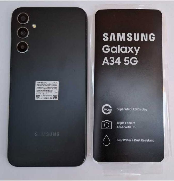 Смартфон Samsung Galaxy A34 A346E 6/128GB Black СТАН НОВОГО