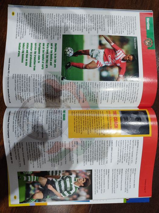 Programa oficial Leeds Marítimo UEFA 1998/99
