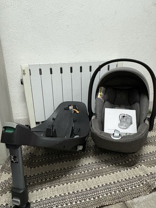 Ovo cybex cloud z + base isofix z + capa chuva