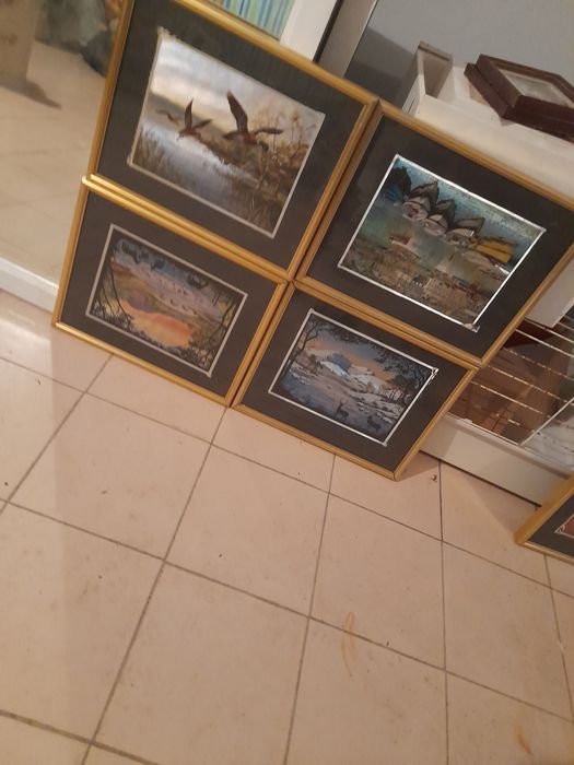Quatro quadros de colecção , usados em bom estado.