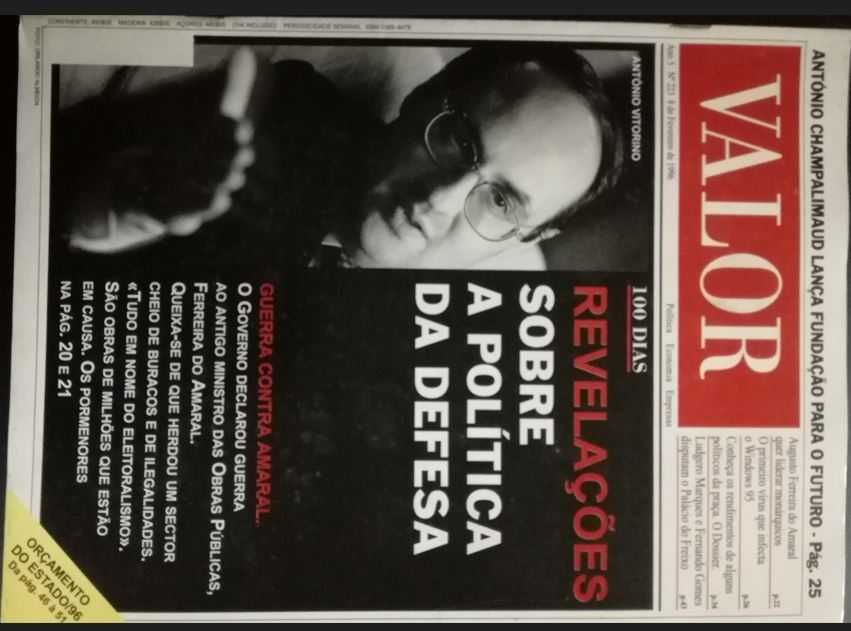 8 revistas Valor - Dez 1995/Fev de 1996-Muito Bem conservadas LOTE 1