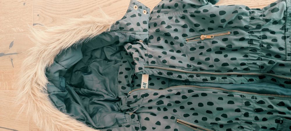 Kurtka parka w centki H&M rozmiar 116