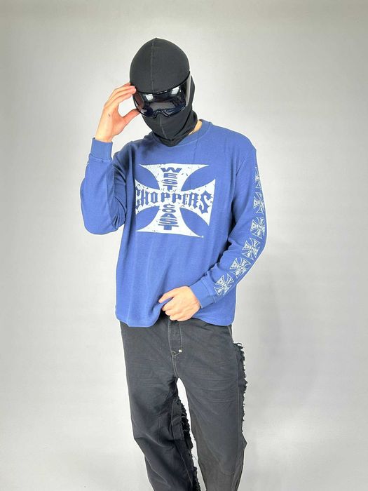 Лонгслів West Coast Choppers hoodie archive кофта синя світшот