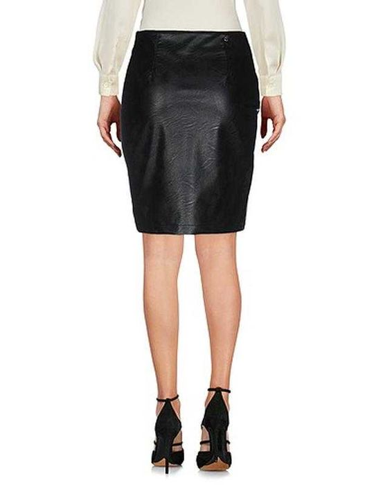 Юбка эко кожа р. М,  Италия / крута стильна чорна спідниця екошкіра