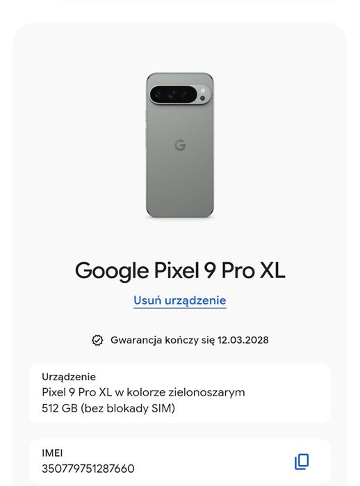 Pixel 9 Pro XL 512GB Hazel