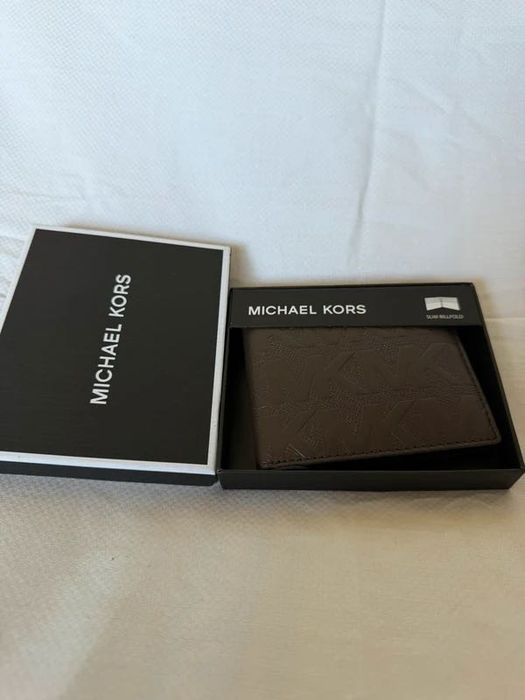 Carteira Michael Kors Andy Slim Billfold – Castanha – Nova com Caixa