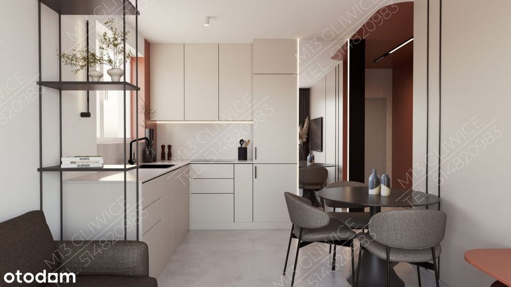 2-pokojowy apartement z tarasem w centrum Gliwic - Moniuszki 13 - Widok 4