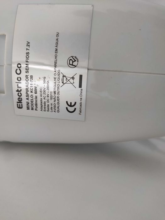 Aspirador sem Fios Electric Co KC11-72B