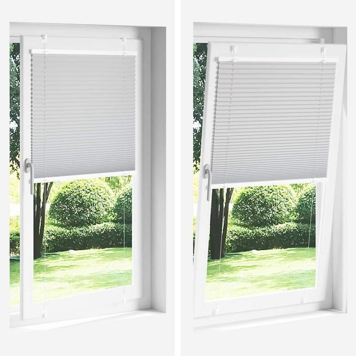 Vidaxl Roleta Plisowana Jasnoszara 95X150 Cm Szerokość Tkaniny 94,4 Cm