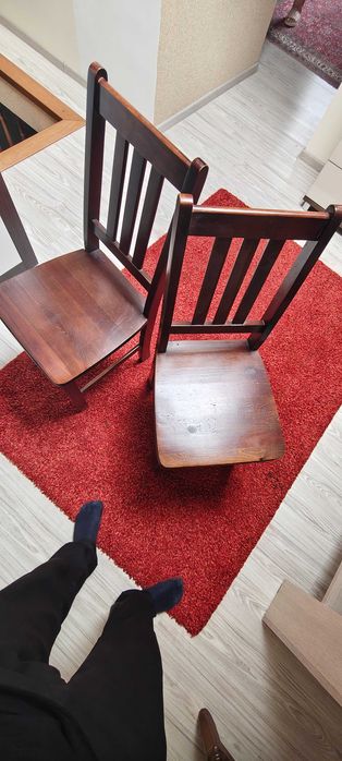 krzesła lite drewniane 2 sztuki
