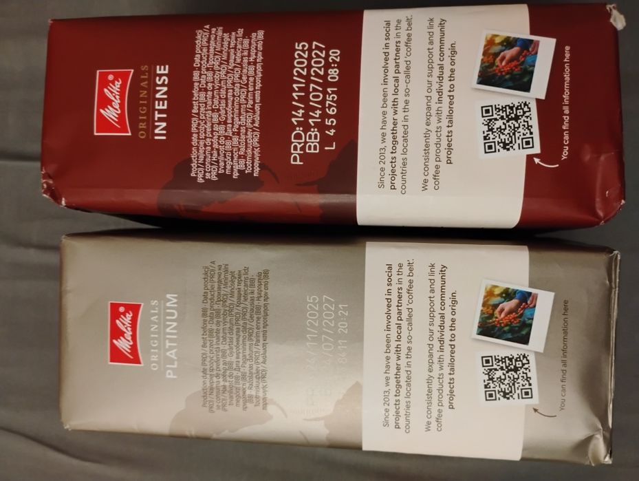 Melitta kawa mielona 2x500 g.Platinum Intense
