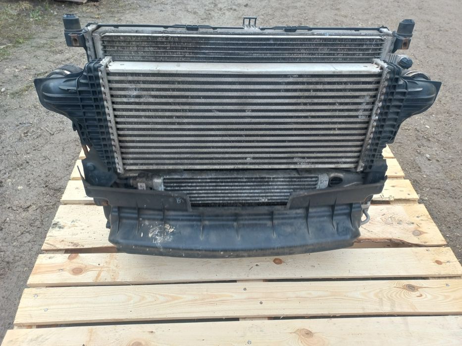 Chłodnica chłodnice intercooler wentylator komplet mercedes ml w164