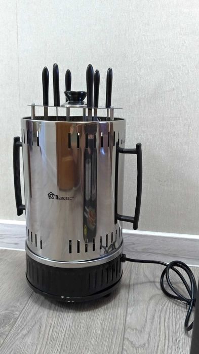 Електрошашличниця для дому на 6 шампурів 1000W. Шашлик смачний вдома