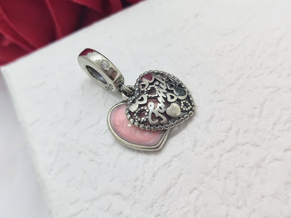 Charm's zawieszka podwójna Family miłość S925