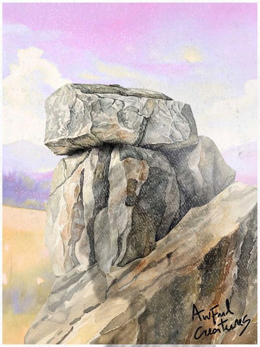 Aluminum Print 60x80 "Just, a rock" — Original 1/1 Conceptual Wall Art