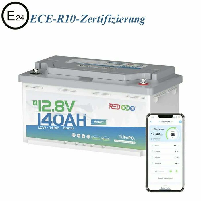 В НАЯВНОСТІ! 140Аг LiFePo4 батарея Redodo 12V 140Ah Bluetooth BMS 150A