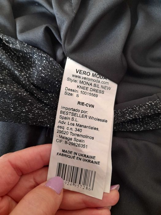 Sukienka czarna brokat cekiny r.S sylwester andrzejki karnawał