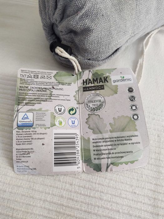 hamak ogrodowy bawełniany