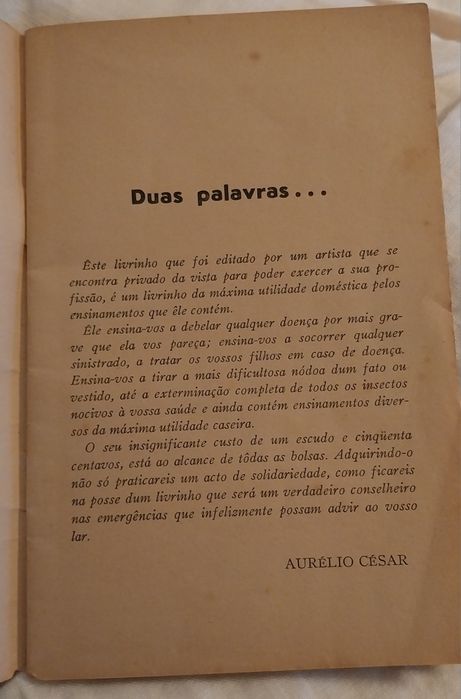 Medicina Caseira-Livro de 1952- o mestre do lar-medicina caseira