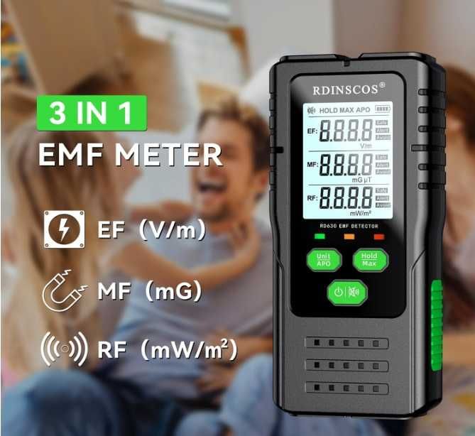 Вимірювач електромагнітного випромінювання 3-в-1 RDINSCOS RD630W