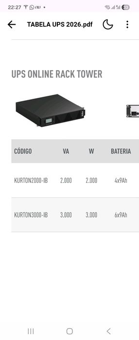 UPS 1000VA 220V 3T