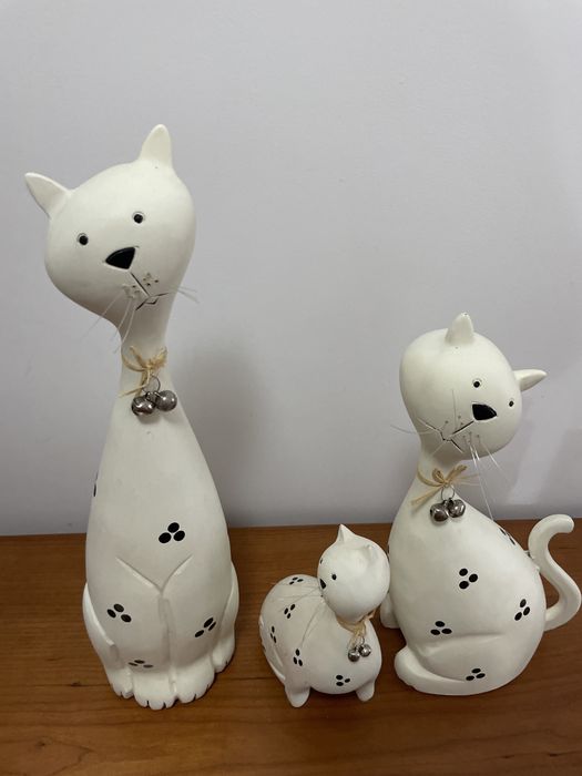 Familia Gatos ceramica decoraticos e suportes livros gatos