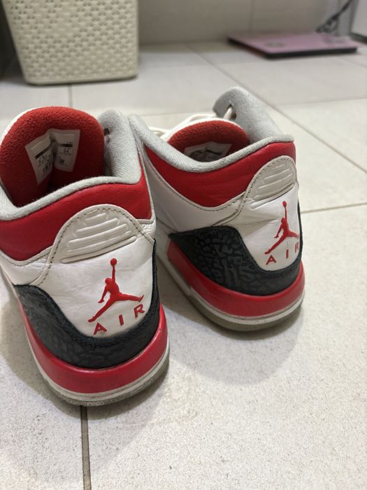 Jordan retro 3 fire red 38