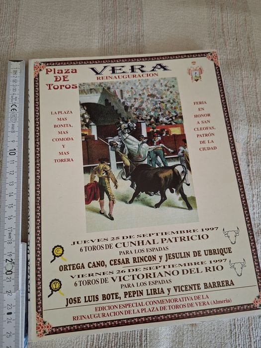 Livro espanhol Tauromaquia Praça de Touros de Almeria