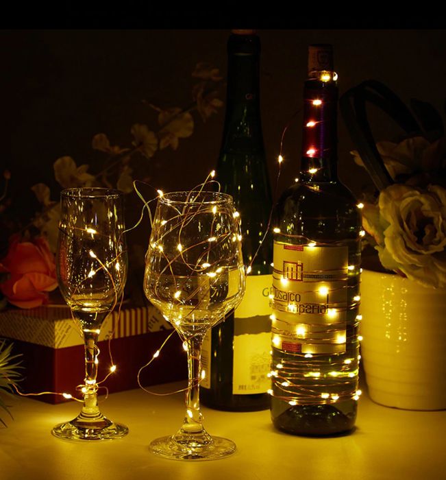 Светодиодная яркая гирлянда на батарейках 3м